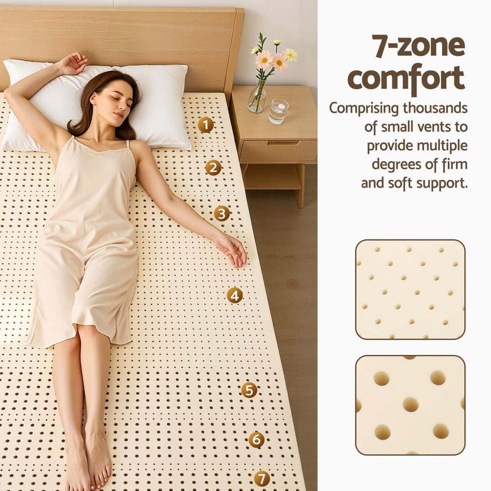 Latex Mattress Topper 7.5cm Thick 190x90x7.5cm