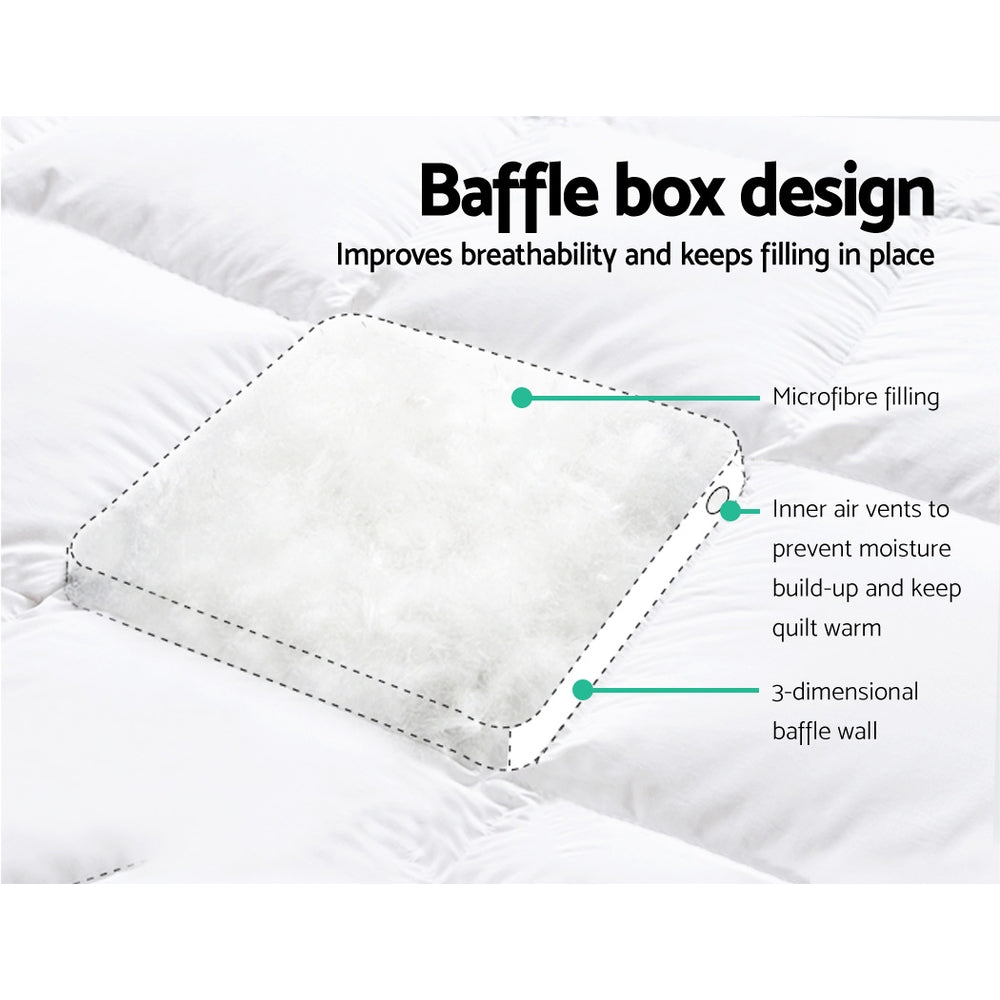 Single Mattress Topper Pillowtop Protector Pad Comfortable Bedding