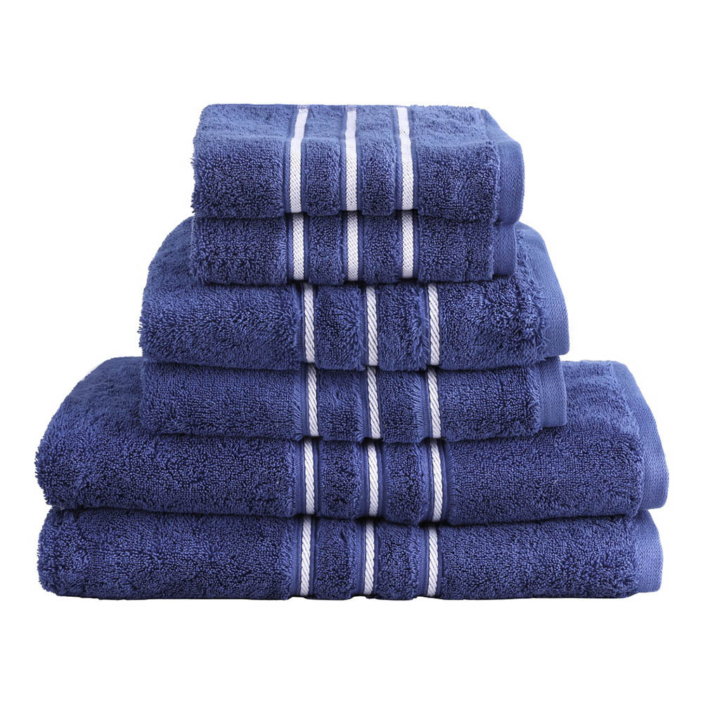 6 Pack Bath Towels Set Cotton Towel Navy | Navy colour