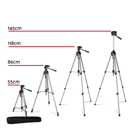 Professional Dslr Camera Tripod Stand, Adjustable 55-145Cm