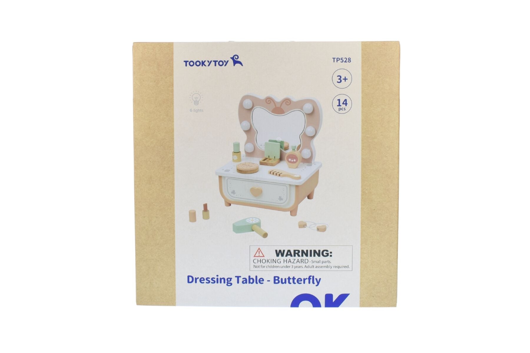 Dressing Table Butterfly White 30x22x35cm