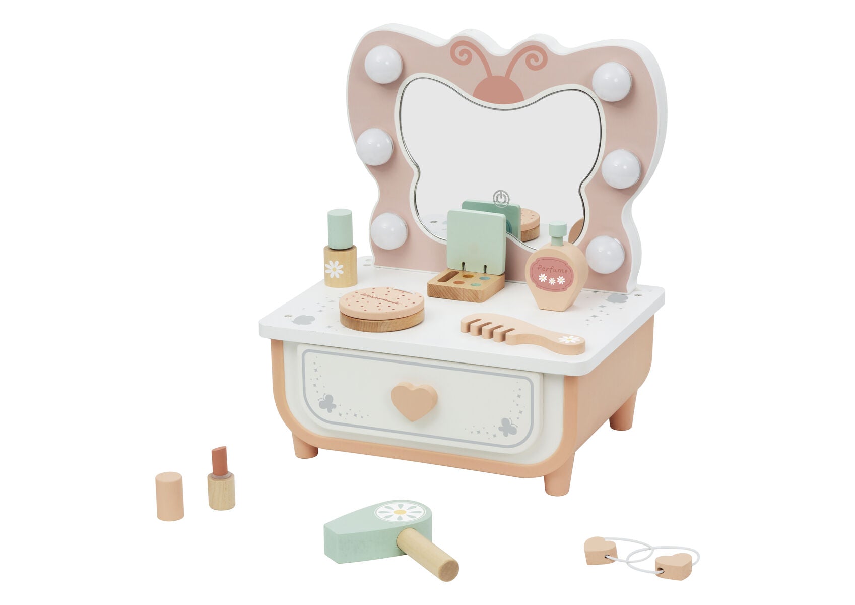 Dressing Table Butterfly White 30x22x35cm
