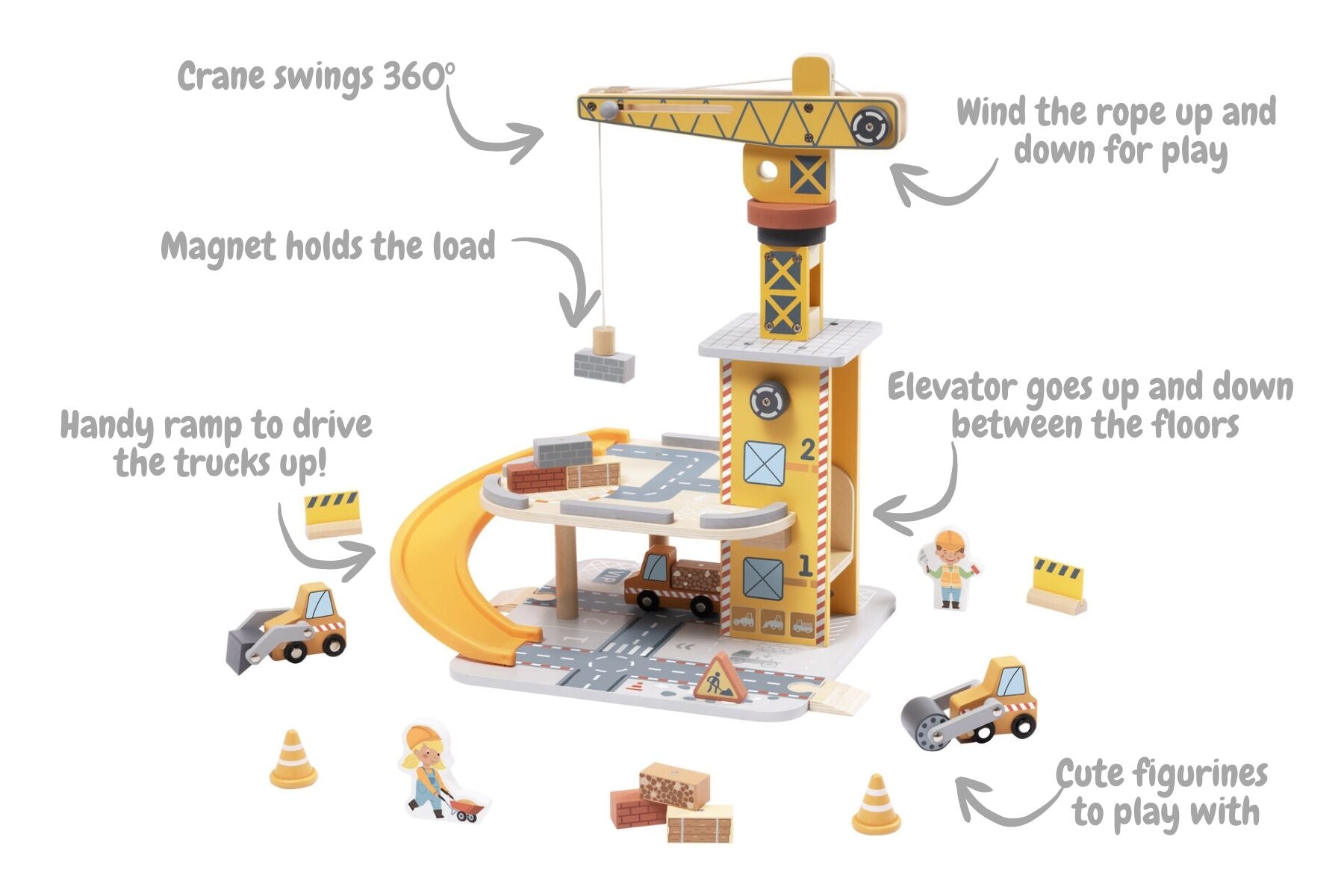 Construction Crane Play Set 40x29x47cm