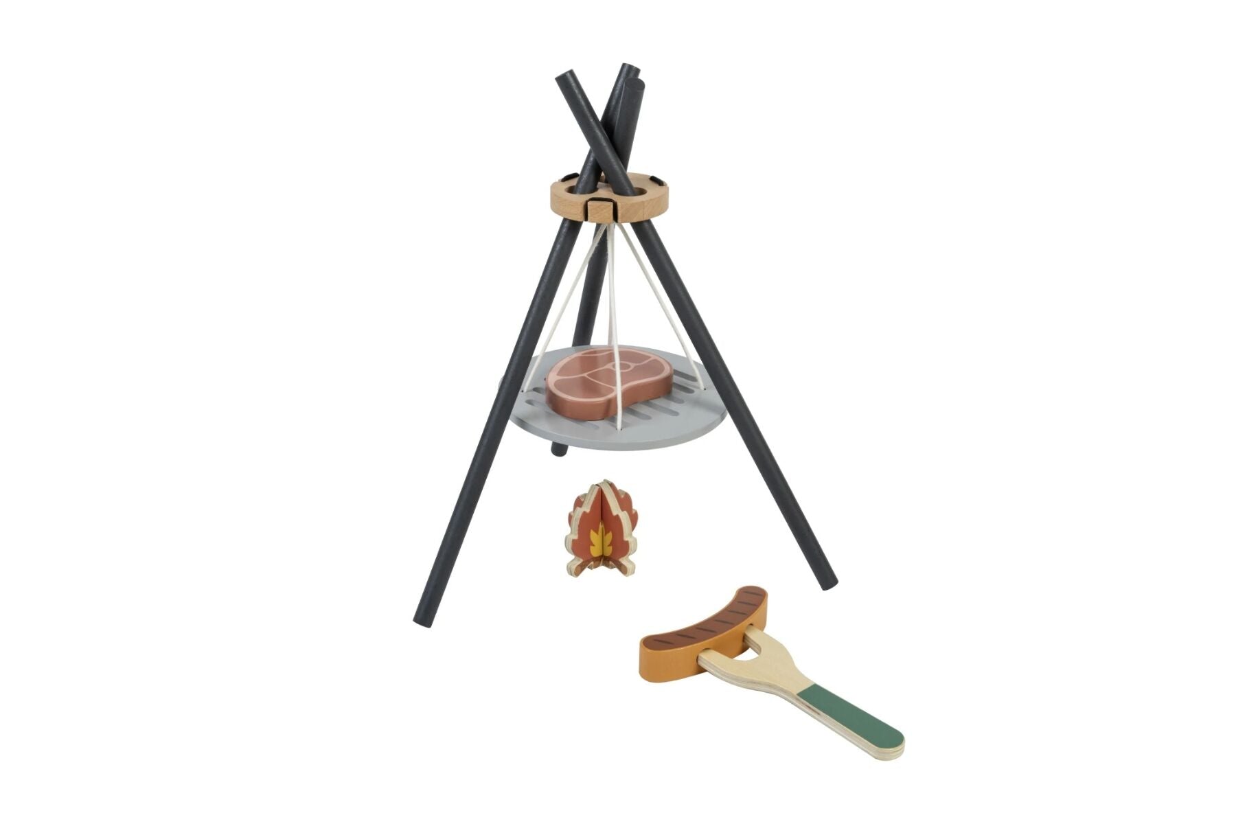 Camping Play Set Wooden 22x22x33cm
