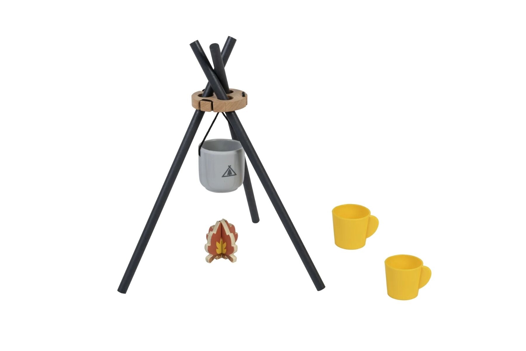 Camping Play Set Wooden 22x22x33cm