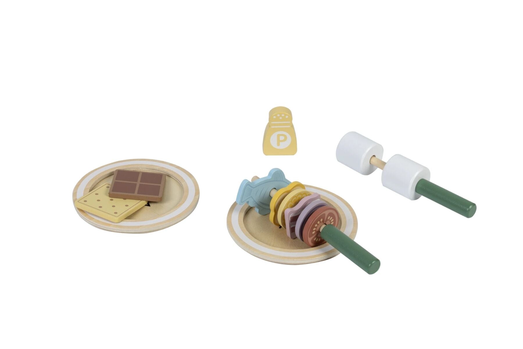 Camping Play Set Wooden 22x22x33cm