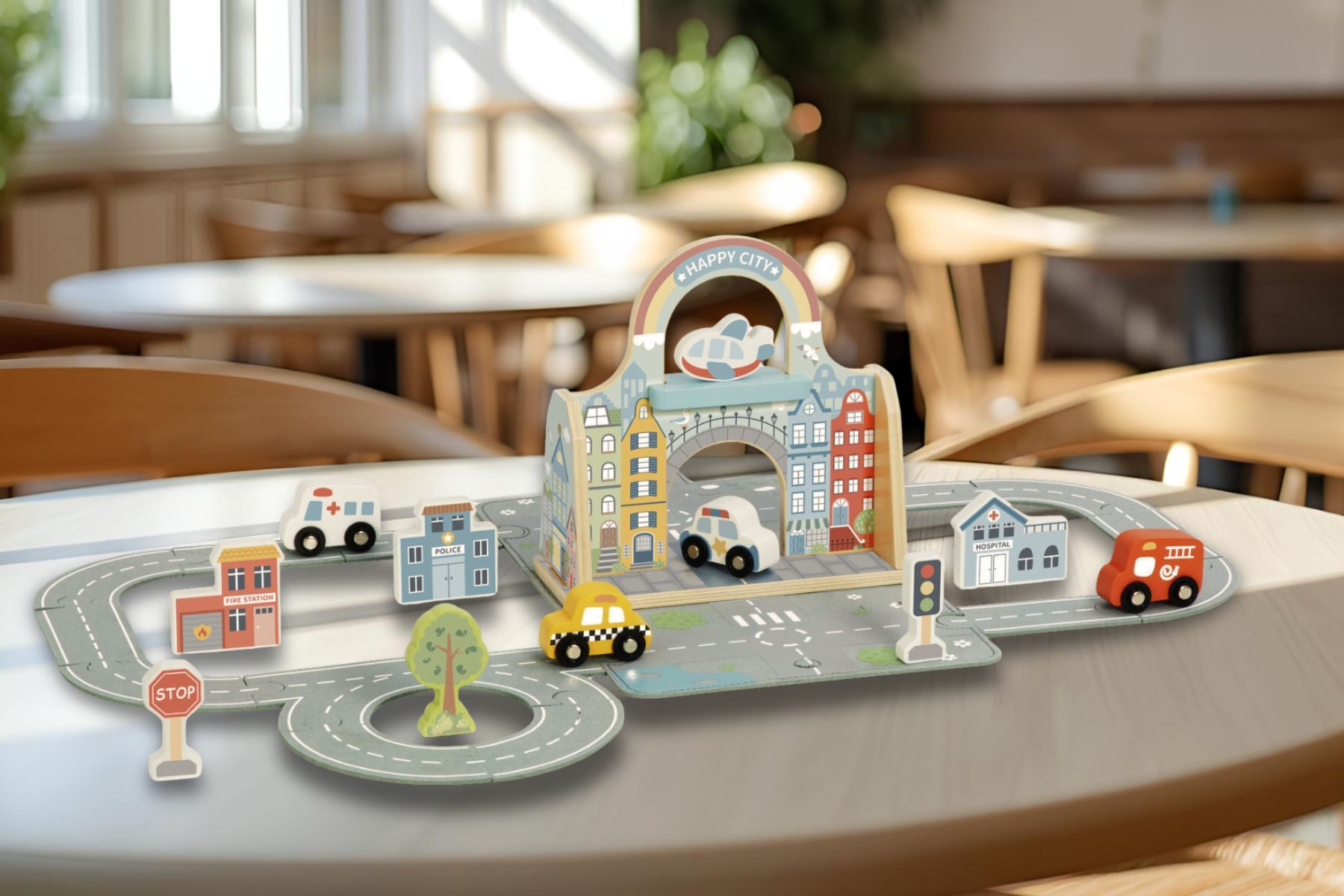 Portable City Play Set Foldout 21x9.5x22cm