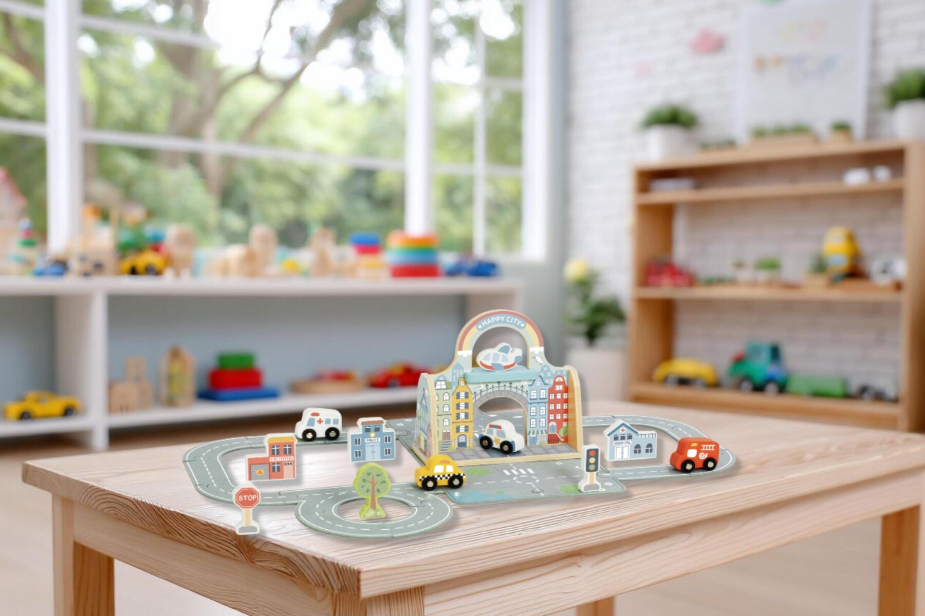 Portable City Play Set Foldout 21x9.5x22cm