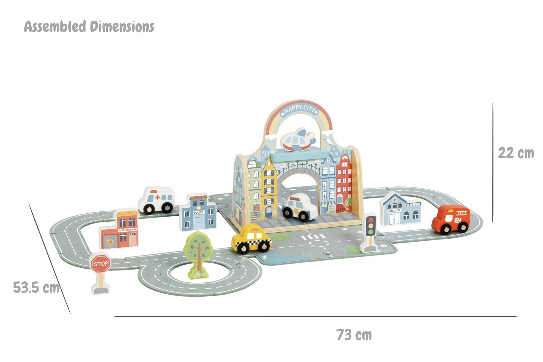 Portable City Play Set Foldout 21x9.5x22cm