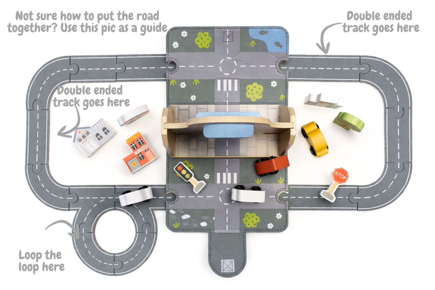 Portable City Play Set Foldout 21x9.5x22cm