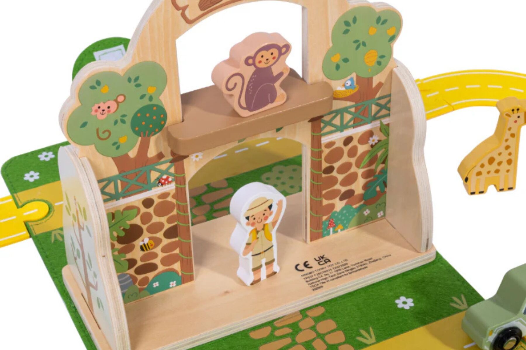 Portable Zoo Playset Felt 23x10x23cm