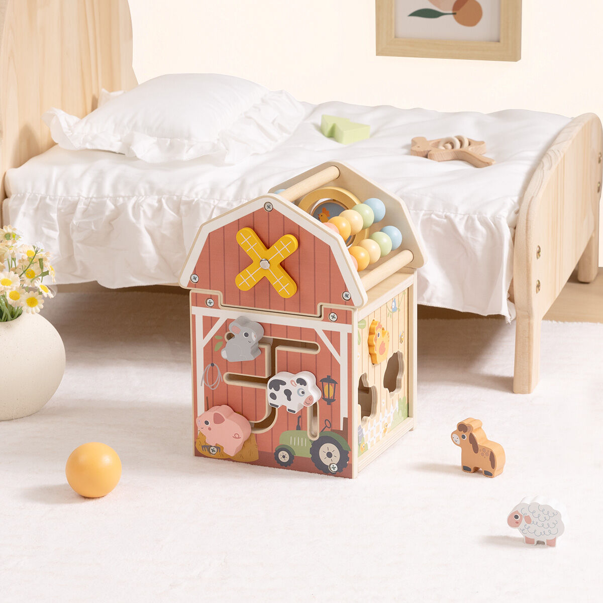 Farm Playhouse Interactive Toy 17x16.5x23.8cm