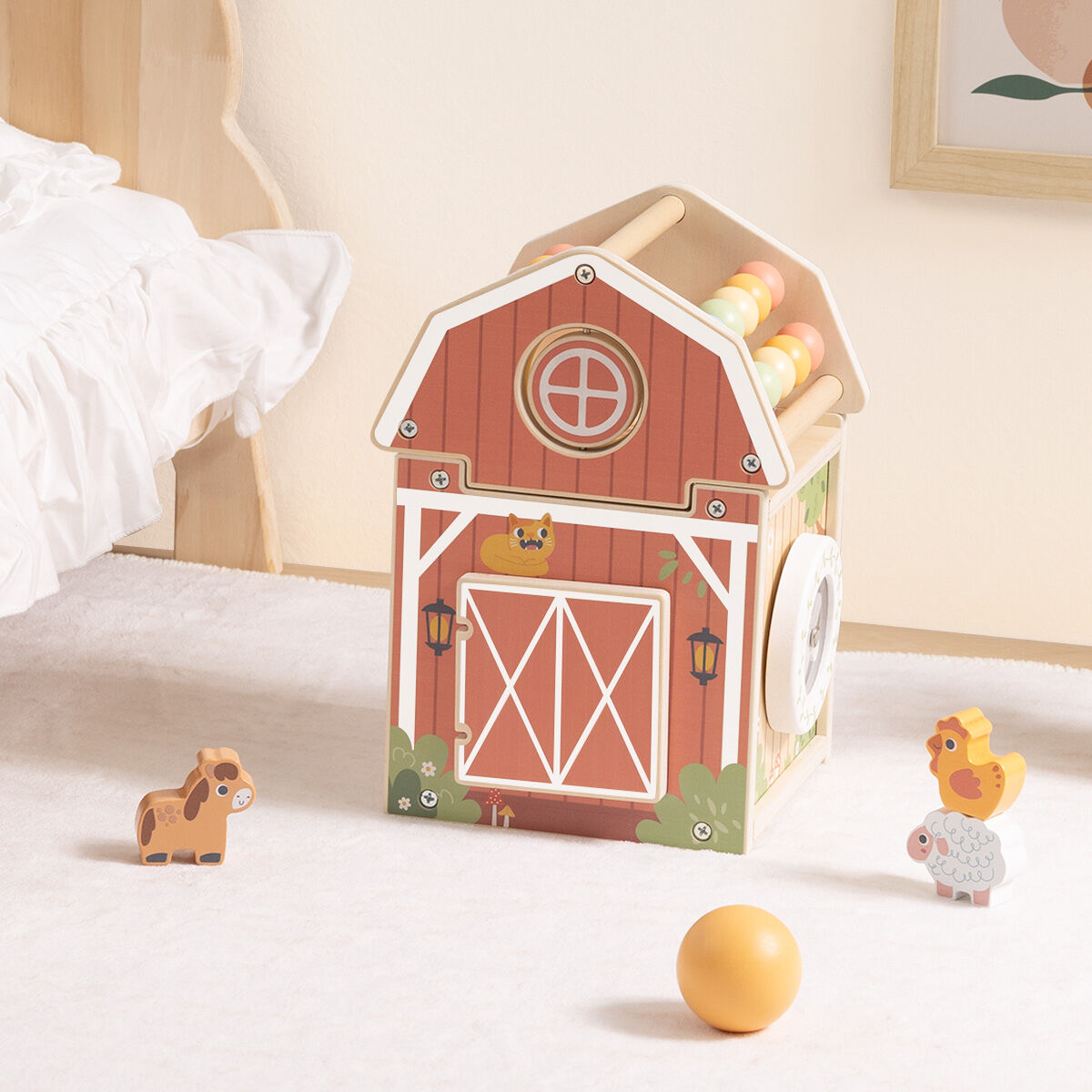 Farm Playhouse Interactive Toy 17x16.5x23.8cm