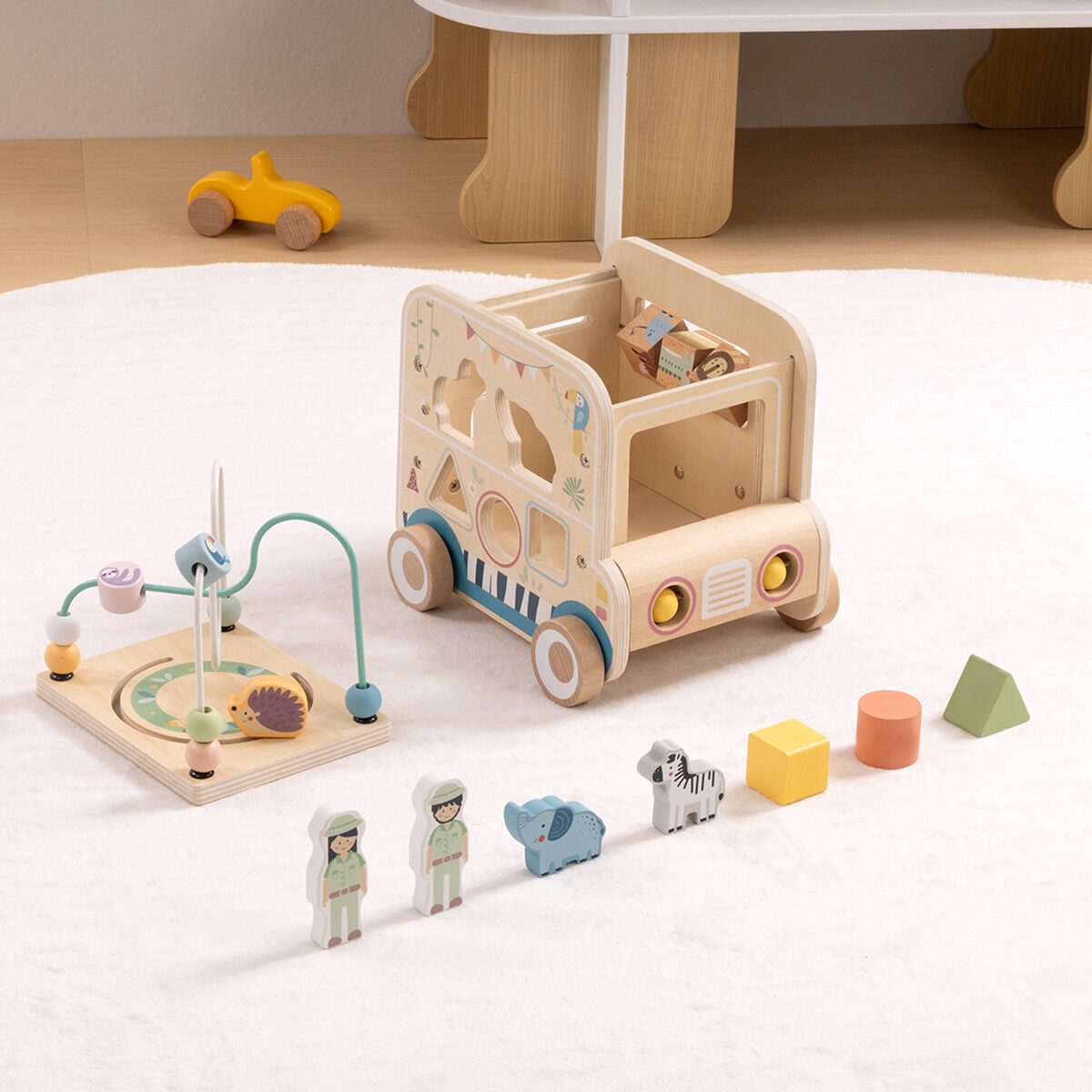 Safari Vehicle Toy Playset 22.5x18.5x28cm