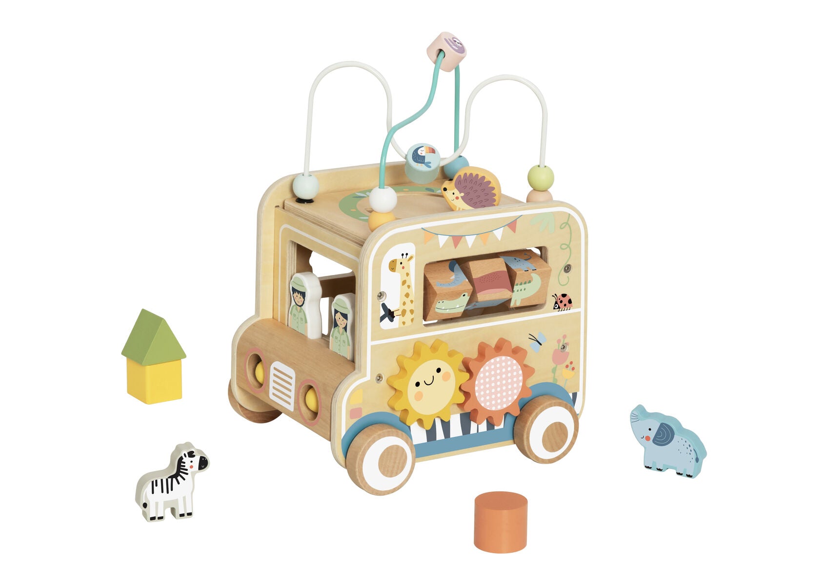 Safari Vehicle Toy Playset 22.5x18.5x28cm
