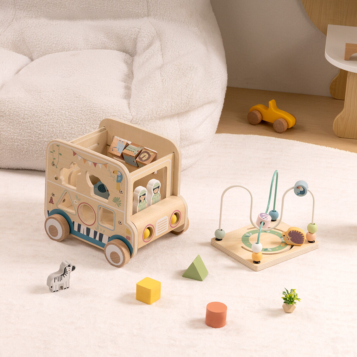Safari Vehicle Toy Playset 22.5x18.5x28cm
