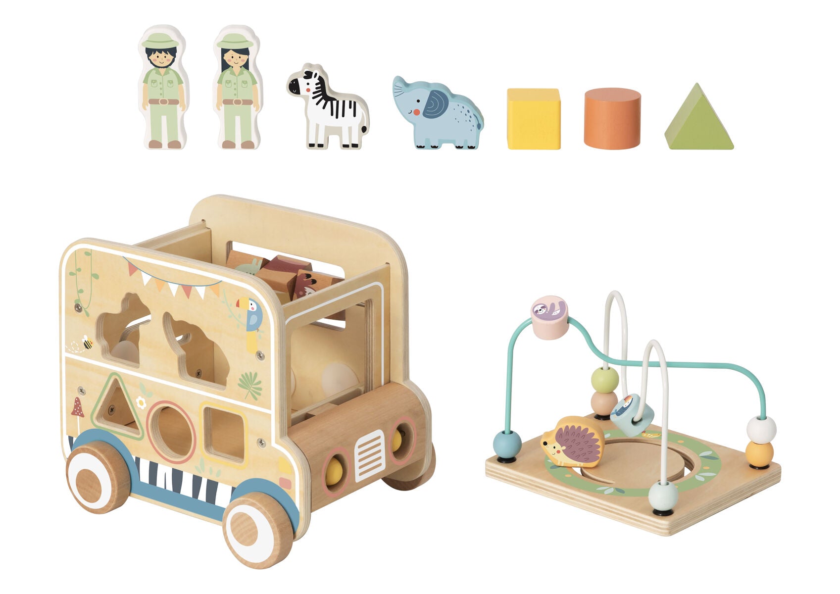 Safari Vehicle Toy Playset 22.5x18.5x28cm