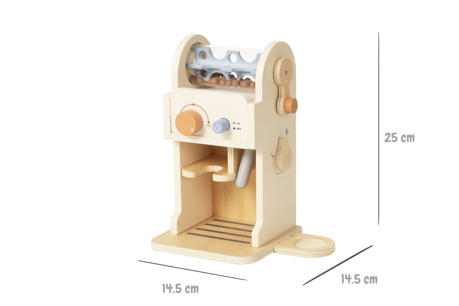 Coffee Machine Playset Wooden 14x14x25cm