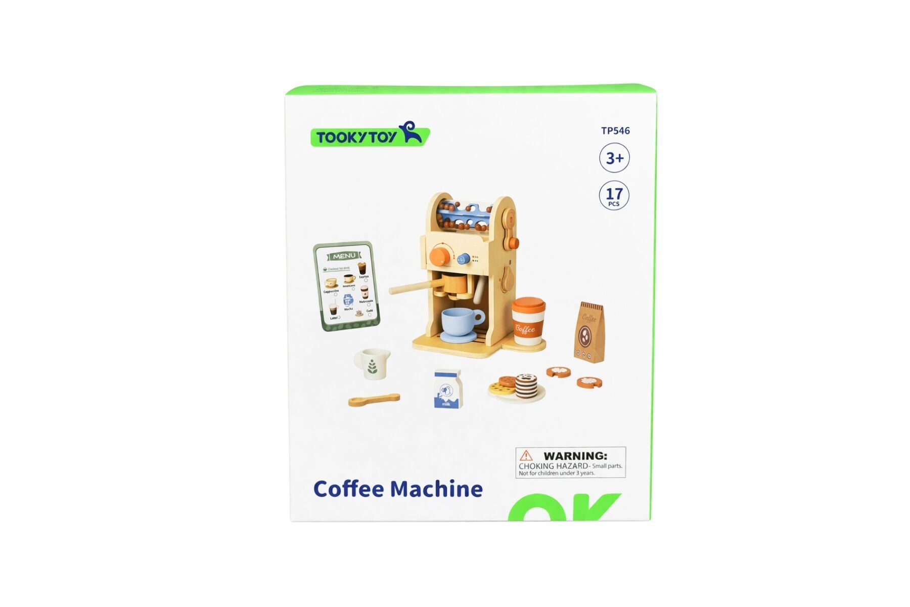 Coffee Machine Playset Wooden 14x14x25cm