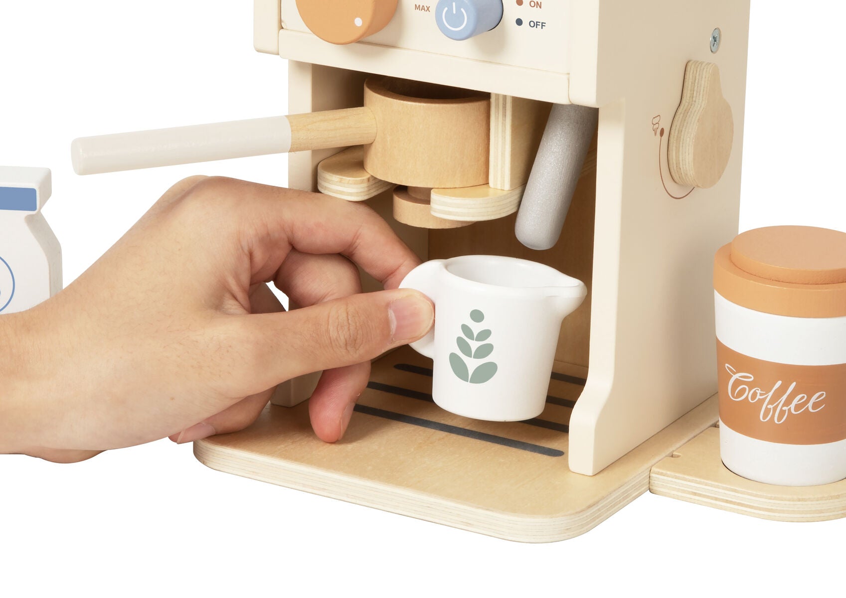 Coffee Machine Playset Wooden 14x14x25cm
