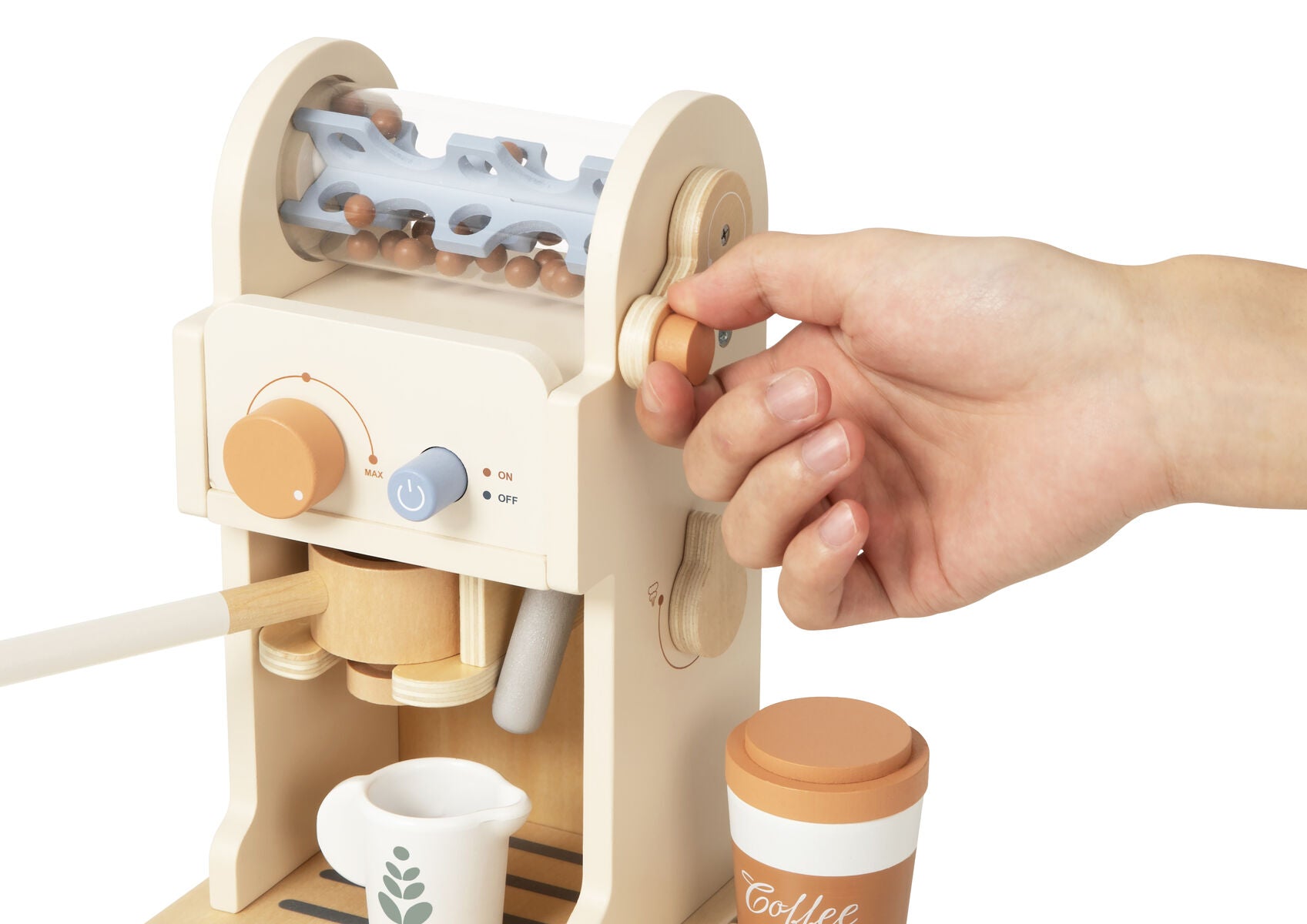 Coffee Machine Playset Wooden 14x14x25cm