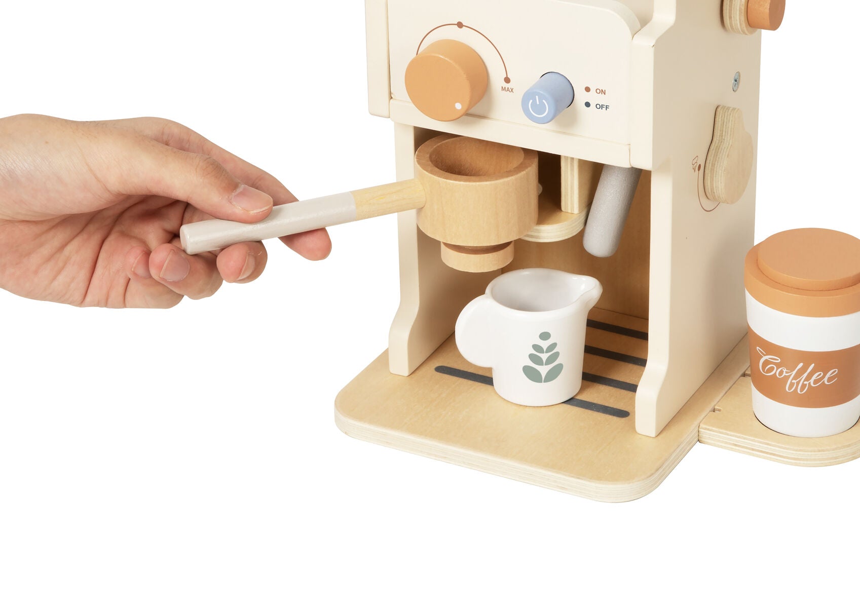 Coffee Machine Playset Wooden 14x14x25cm
