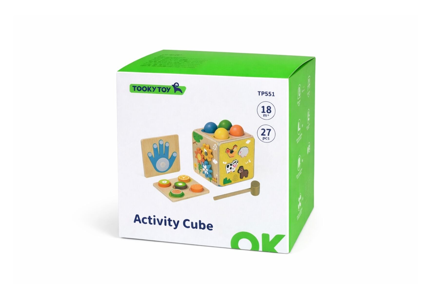 Activity Cube Wooden Toy 15.5x14.5x14cm