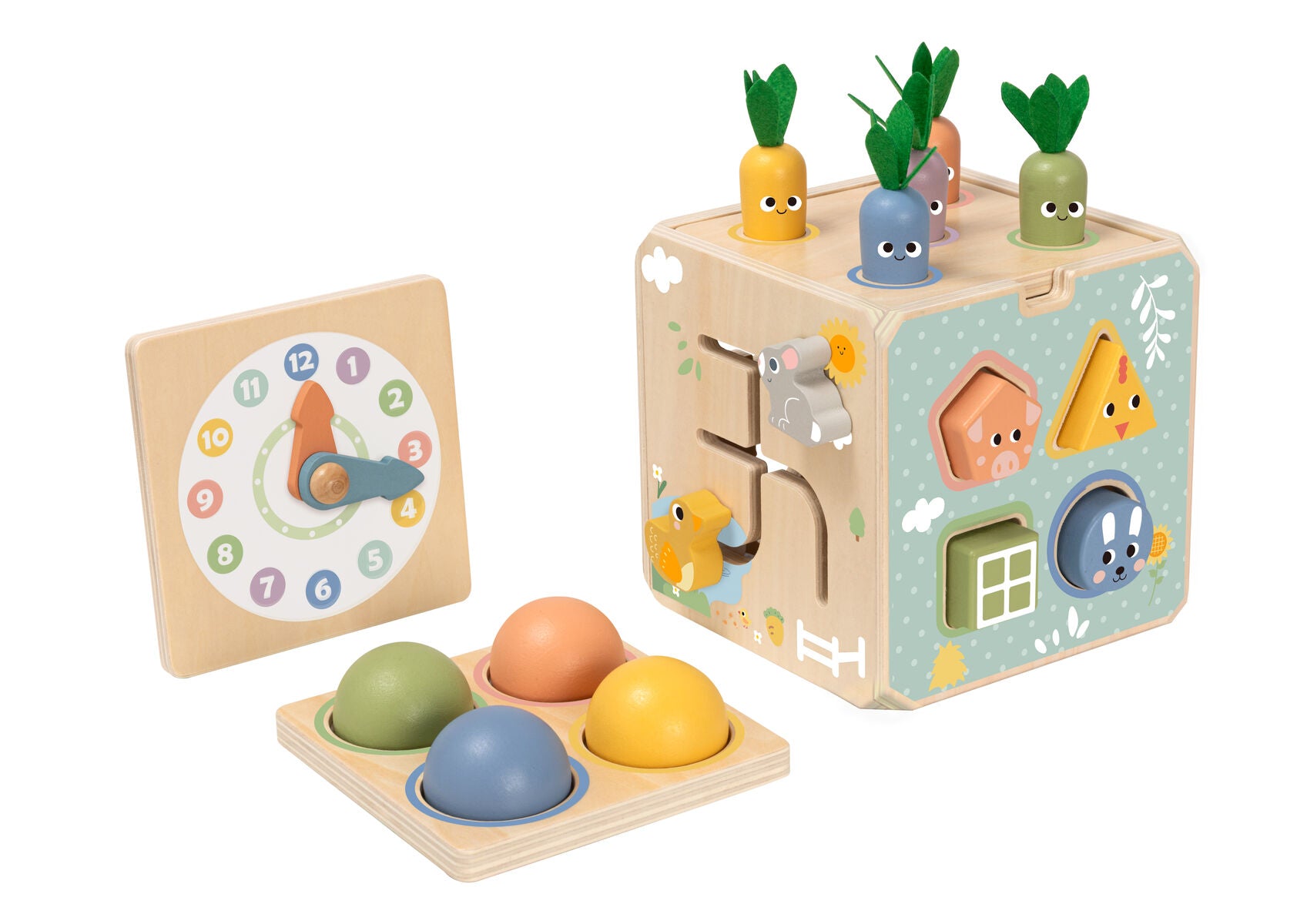 Activity Cube Wooden Toy 15.5x14.5x14cm