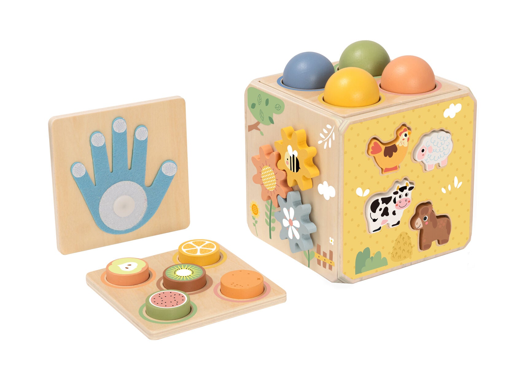 Activity Cube Wooden Toy 15.5x14.5x14cm
