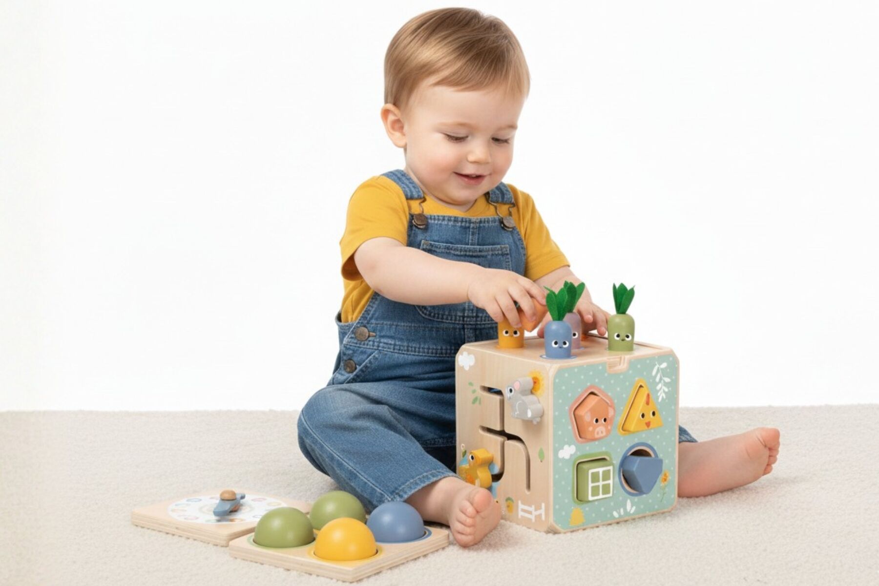 Activity Cube Wooden Toy 15.5x14.5x14cm