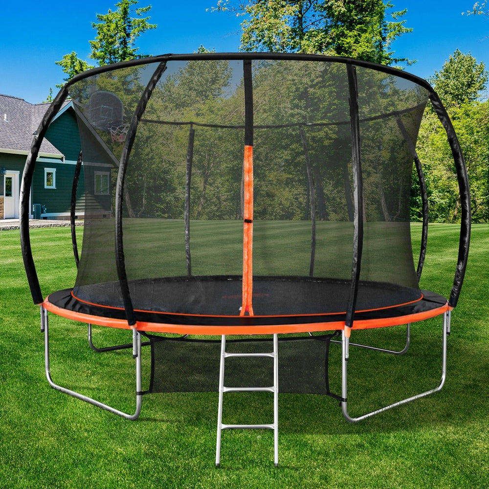 14FT Enclosed Trampoline Set 427x427x263cm