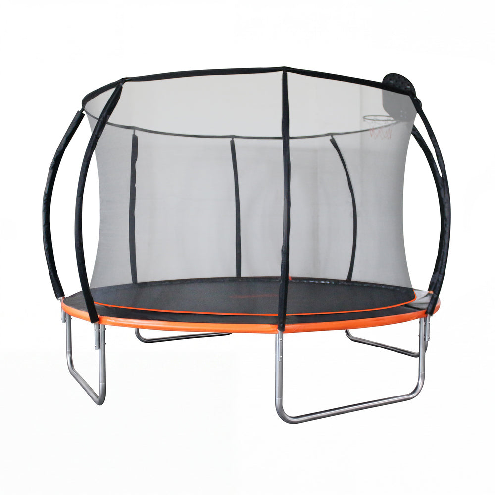 14FT Enclosed Trampoline Set 427x427x263cm