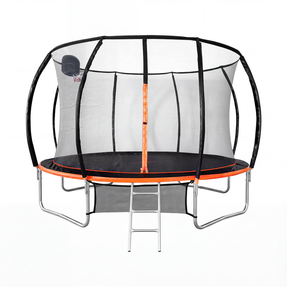 14FT Enclosed Trampoline Set 427x427x263cm