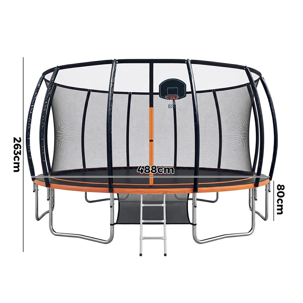 16ft Kids Trampoline Set 488x488x263cm