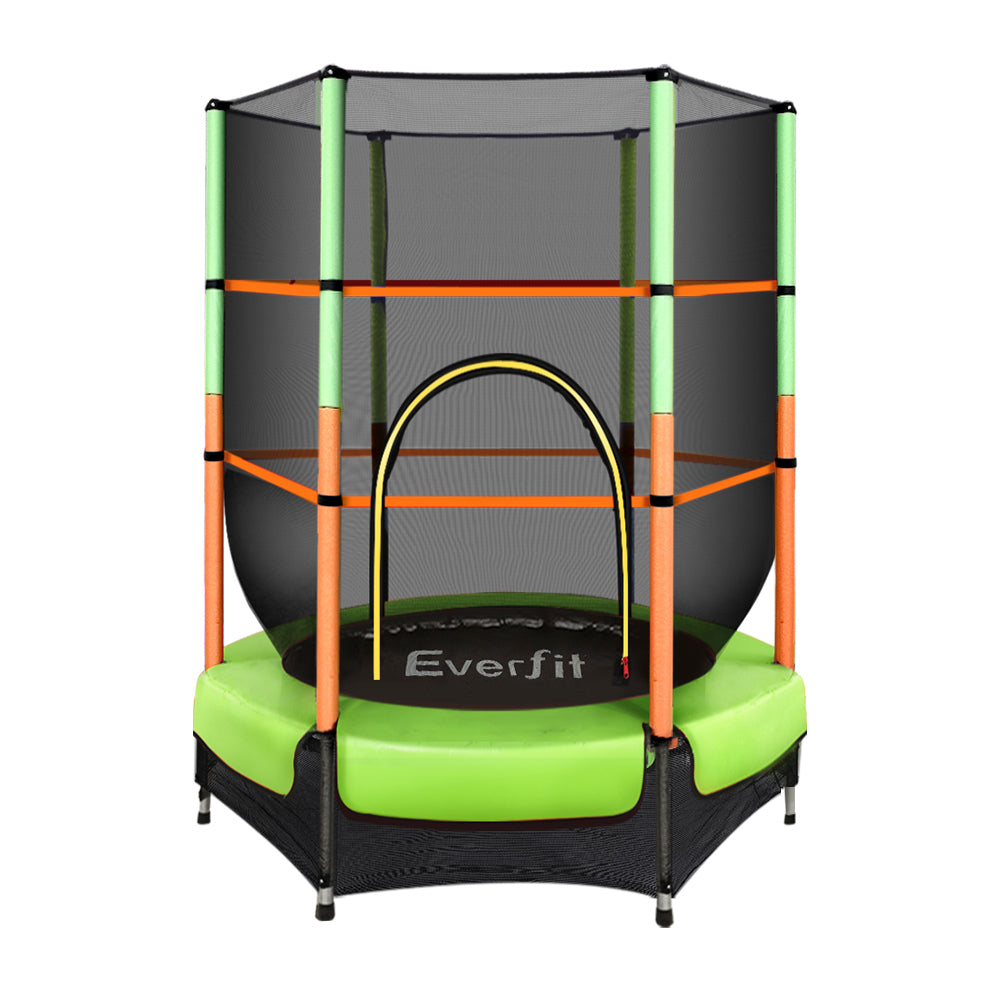 4.5FT Kids Trampoline with Safety Net - Green