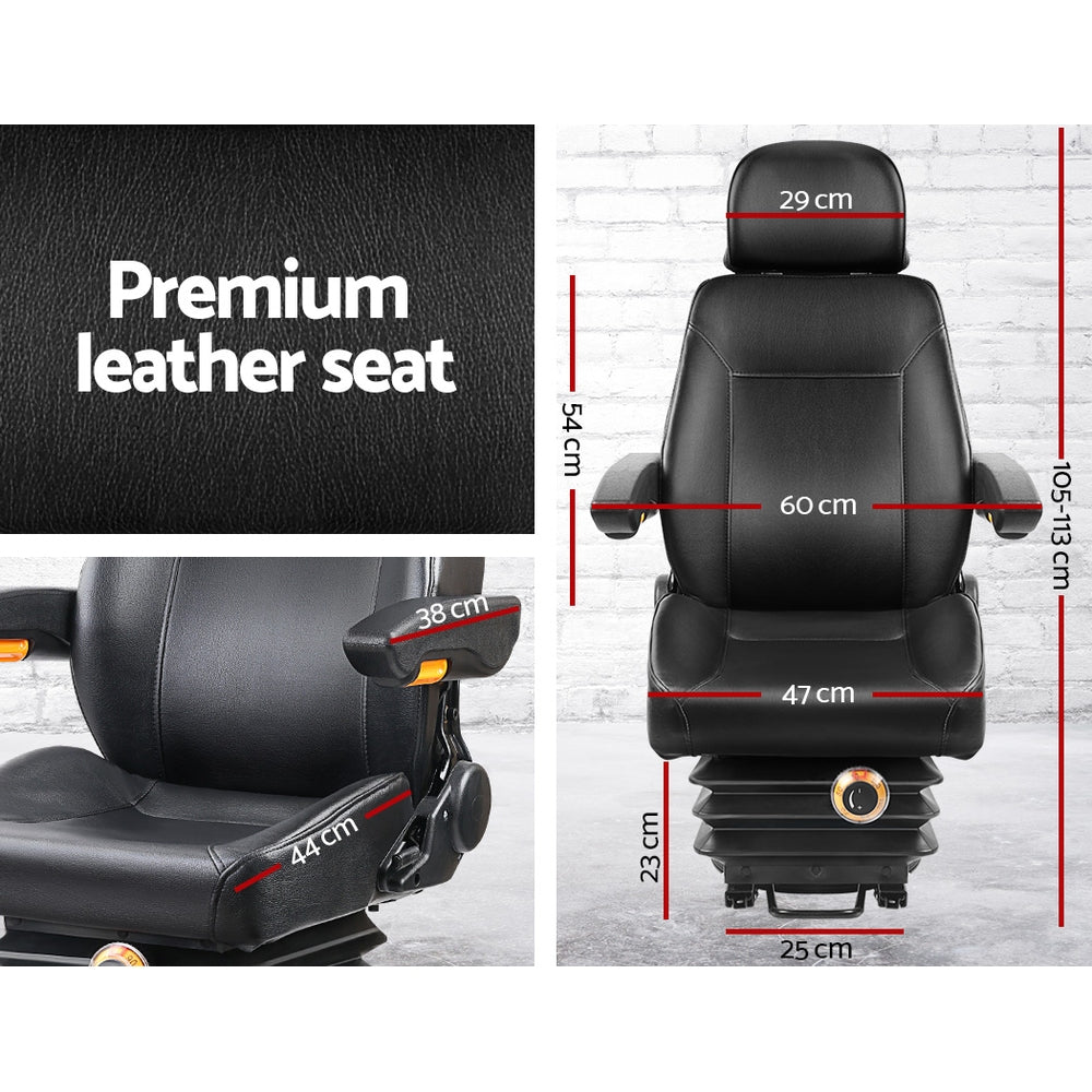 Tractor Seat Forklift Excavator Truck Backrest Chair Pu Leather | Automotive Parts