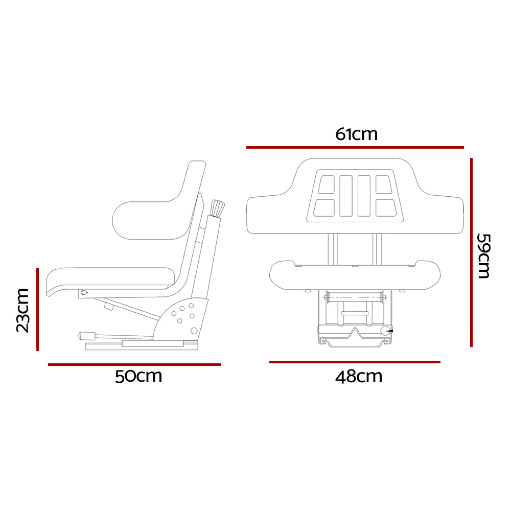 Tractor Seat Forklift Excavator Truck Digger Chair Pu Leather | Automotive Parts - photo 13