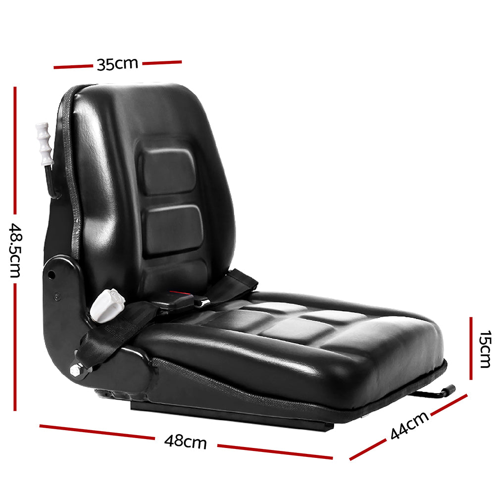 Forklift Seat Tractor Excavator Truck Bobcat Leather Backrest with Automotive Parts