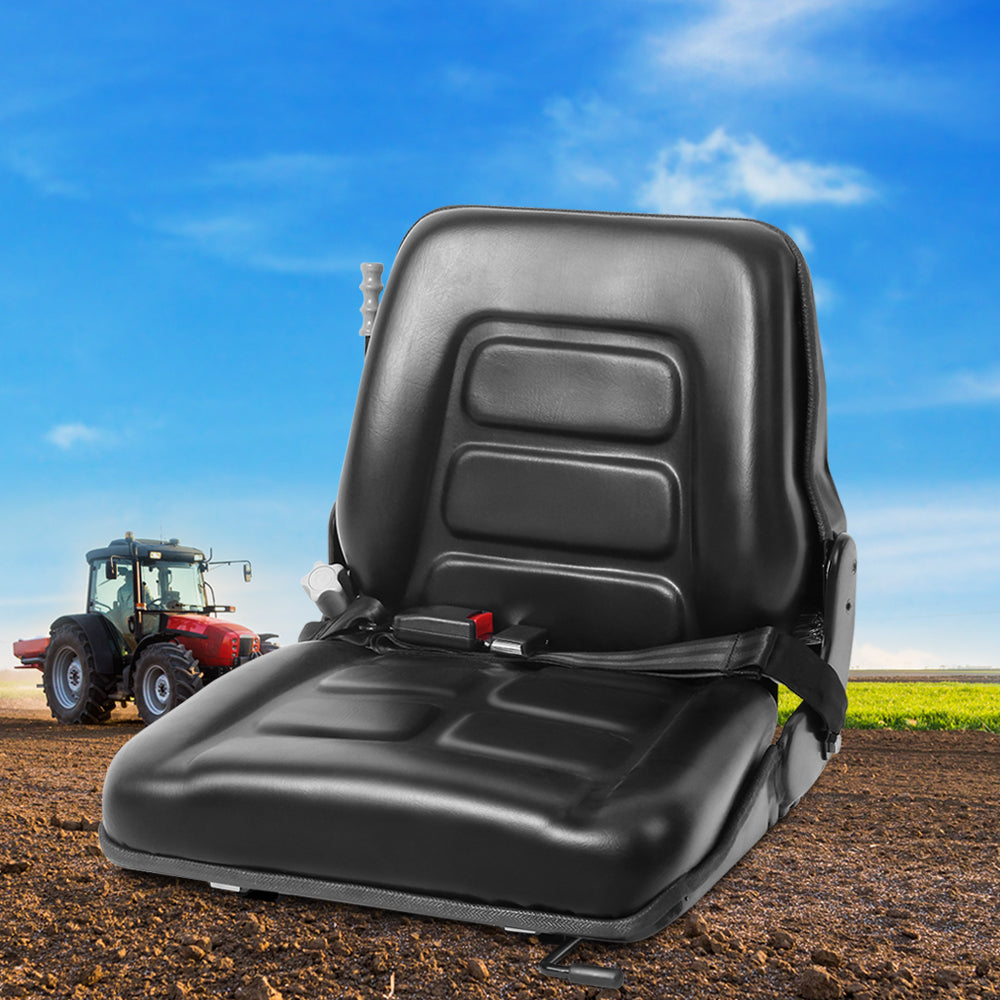 Forklift Seat Tractor Excavator Truck Bobcat Leather Backrest, Automotive Parts