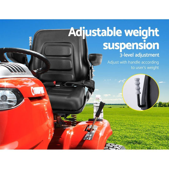 Tractor Seat Forklift Excavator Suspension Armrest Truck Chair - Giantz Bulldozer Universal Backrest