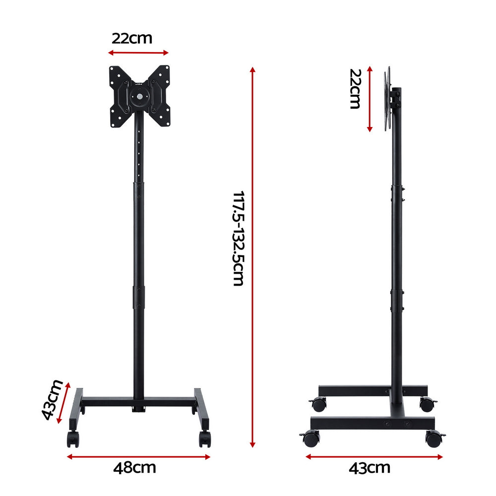 TV Stand 13-50" Universal Mobile Adjustable Height TV Stand with Wheels