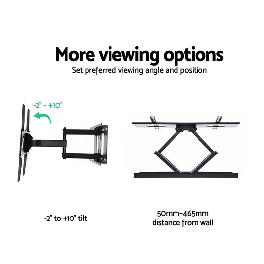 Entertainment Unit TV Wall Mount Bracket Tilt Swivel Full