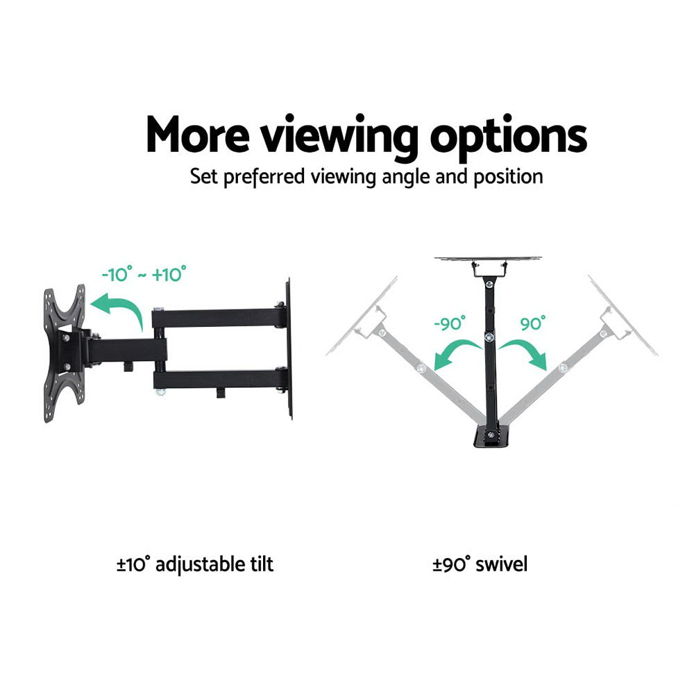 Strong-Arm Full Motion TV Wall Mount 17"-42" Adjustable Bracket
