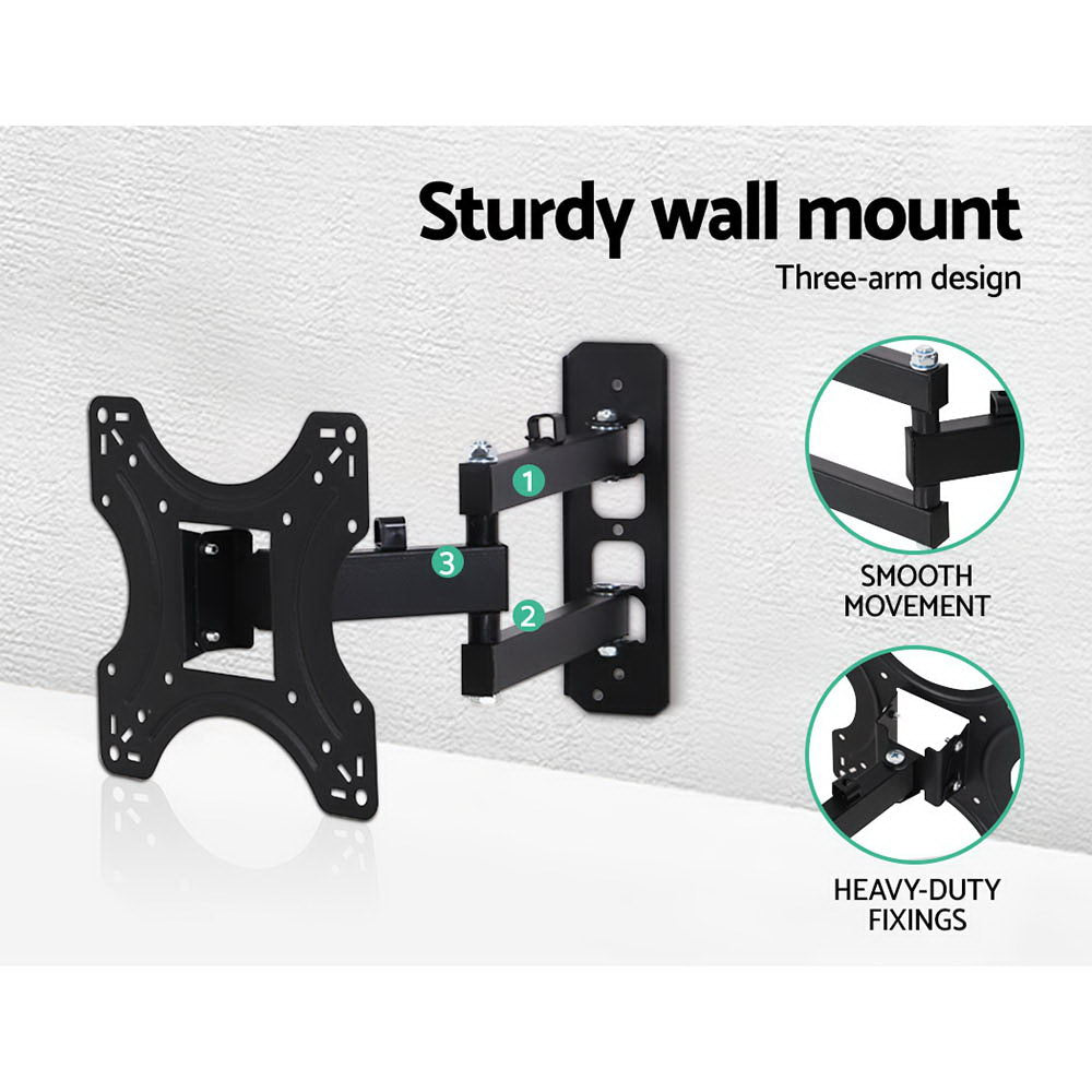 Strong-Arm Full Motion TV Wall Mount 17"-42" Adjustable Bracket