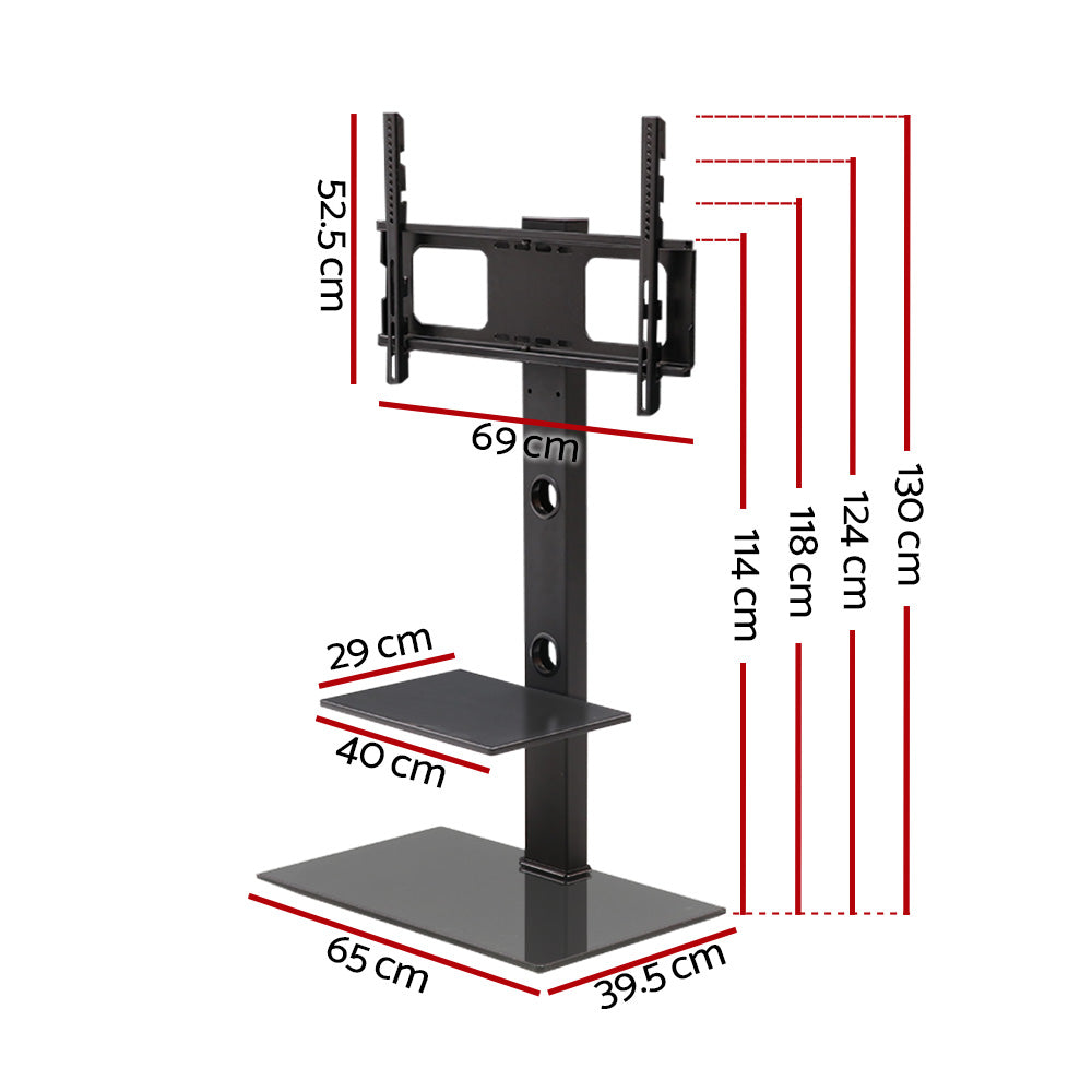 TV Stand Mount Bracket 32–70 Inch with Storage Shelves