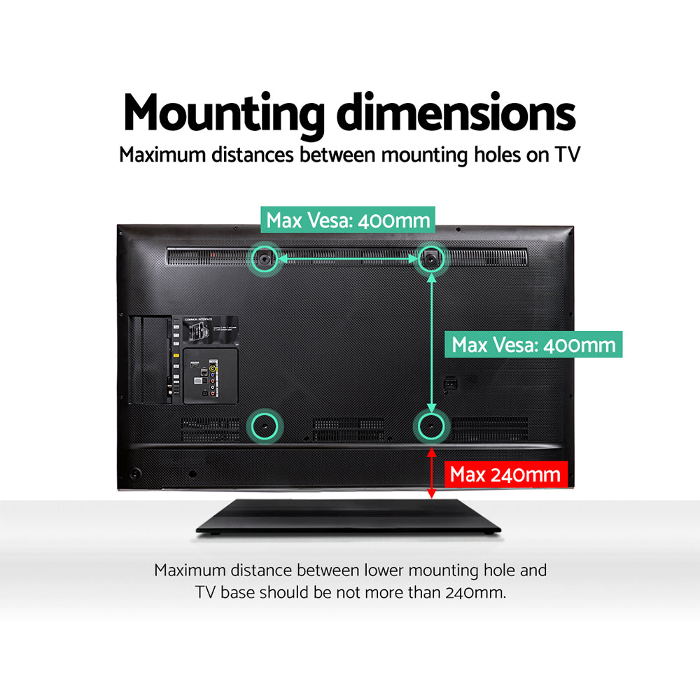 Artiss Table Top Mounted - Swivel Tv Stand Mount Bracket 32-55 Tabletop/Desktop