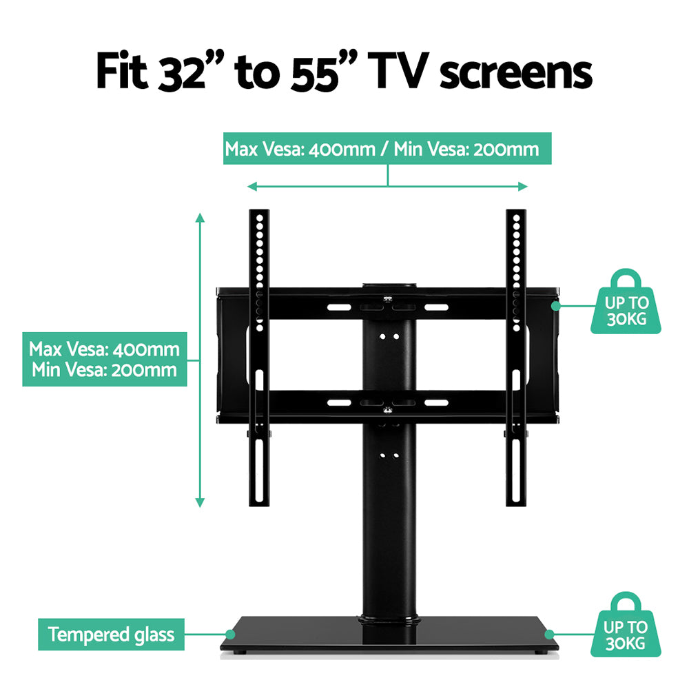 Swivel Tv Stand Mount Bracket 32-55 Tabletop/Desktop | Artiss Table Top Mounted