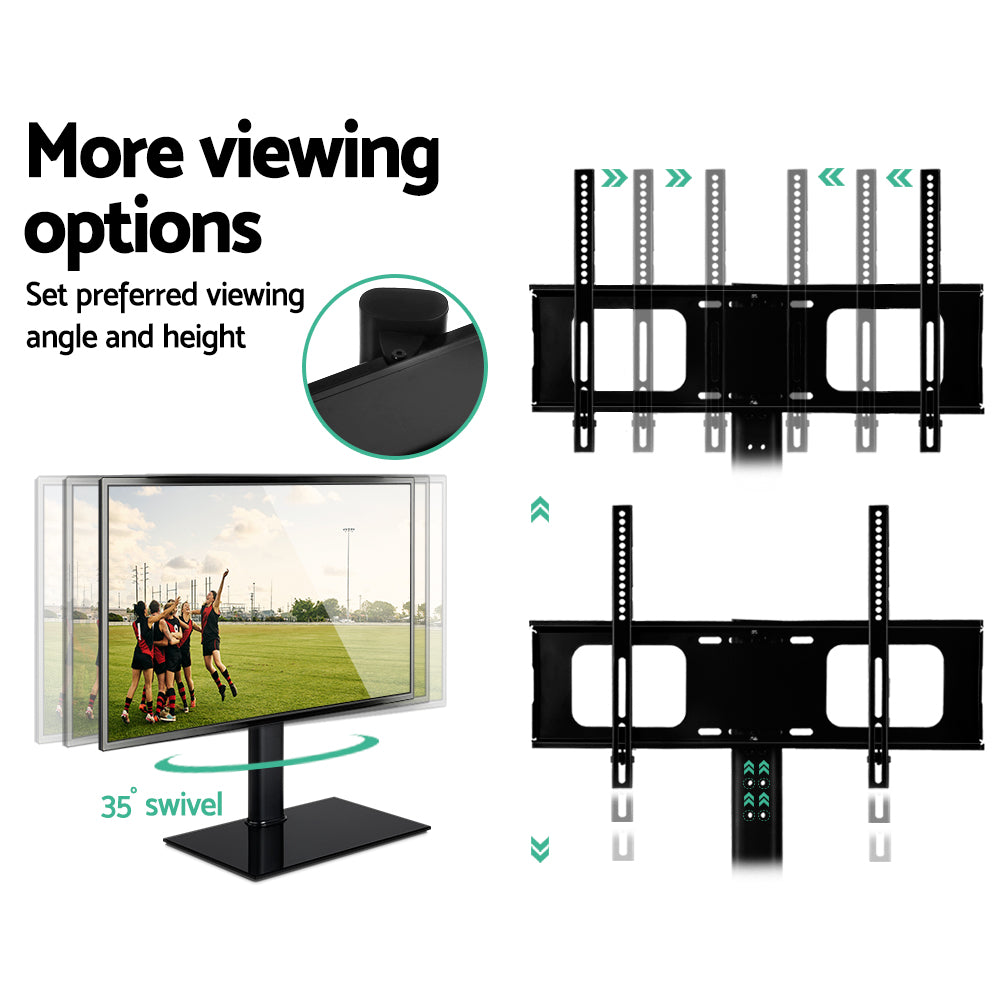 Swivel Table Top TV stand Mount Bracket 32-70 Tabletop/Desktop