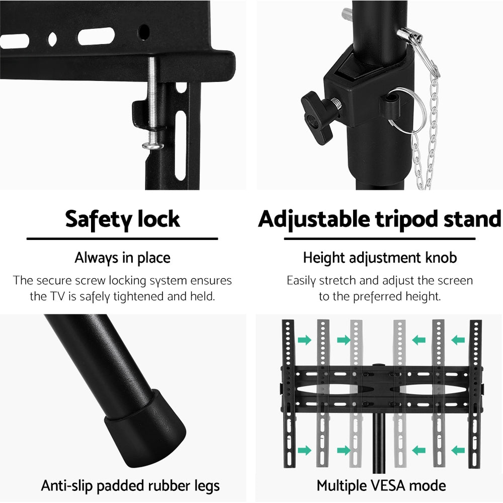 TV Stand Mount Bracket 32-70 Inch Tripod Floor Shelf Stand