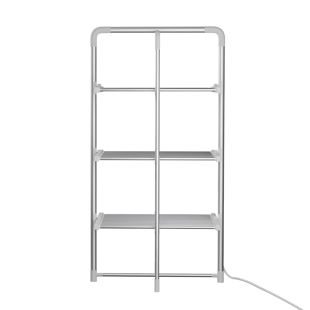 Electric Heated Towel Rail Rack 30 Bars Foldable Clothes Dry Warmer with Airer Dryer